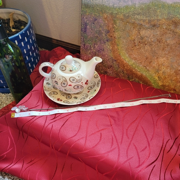 Silver tone necklace with glassy beads - Picture 5 of 11